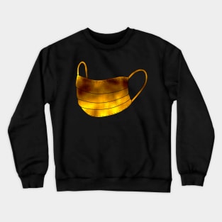 Shiny golden face mask Crewneck Sweatshirt